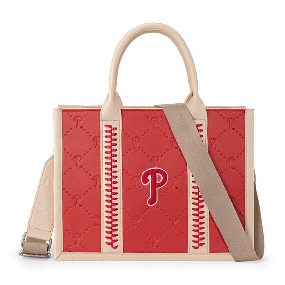 MLB Philadelphia Phillies Red Whipstitch Tote/Crossbody (Brand NEW w/ Tag) - Picture 1 of 6